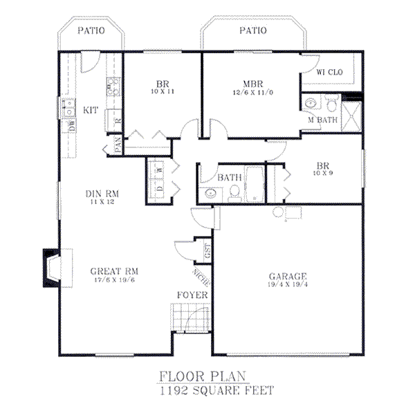 Traditional Floor Plan - Main Floor Plan #53-104