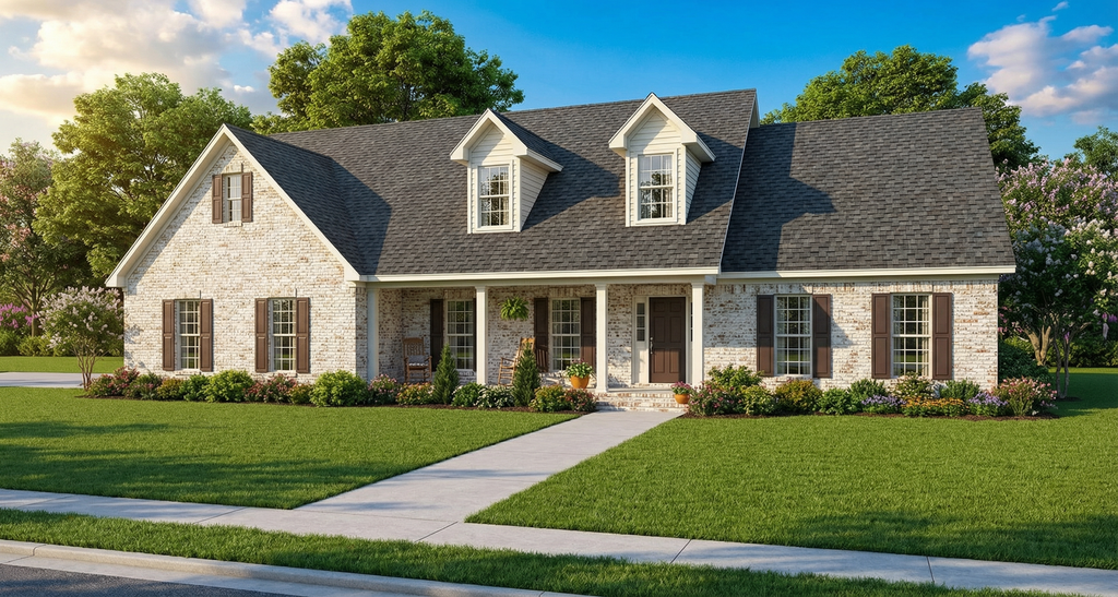 Exterior - Front Elevation 2 for Traditional House Plan #17-448 - 3 bed, 2.5 bath