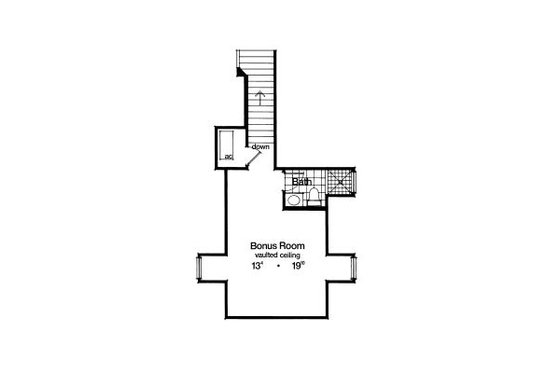 Floor Plan - Upper Floor for European House Plan #417-349 - 3 bed, 4 bath