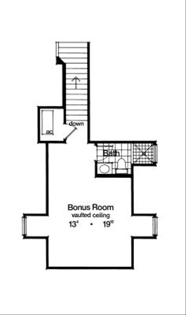 European Floor Plan - Upper Floor Plan #417-349