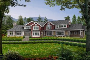 House Blueprint - Craftsman Exterior - Front Elevation Plan #132-174