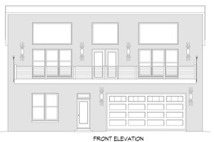 Exterior - Front Elevation 3 for Contemporary House Plan #932-946 - 3 bed, 3 bath