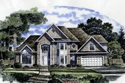 European Style House Plan - 4 Beds 2.5 Baths 2733 Sq/Ft Plan #316-114 