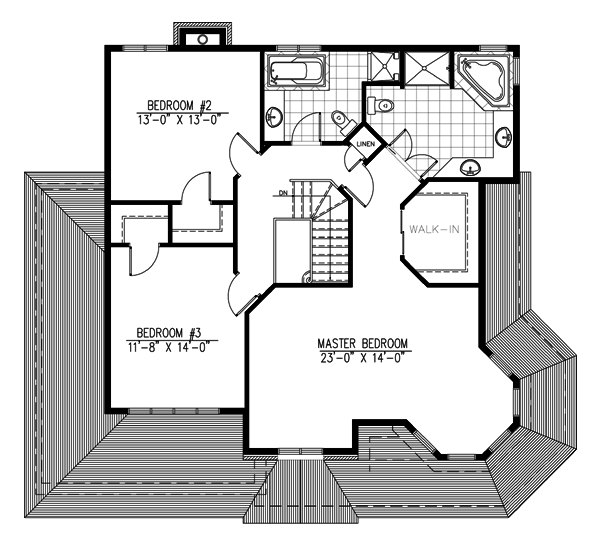 Victorian Floor Plan - Upper Floor Plan #138-196