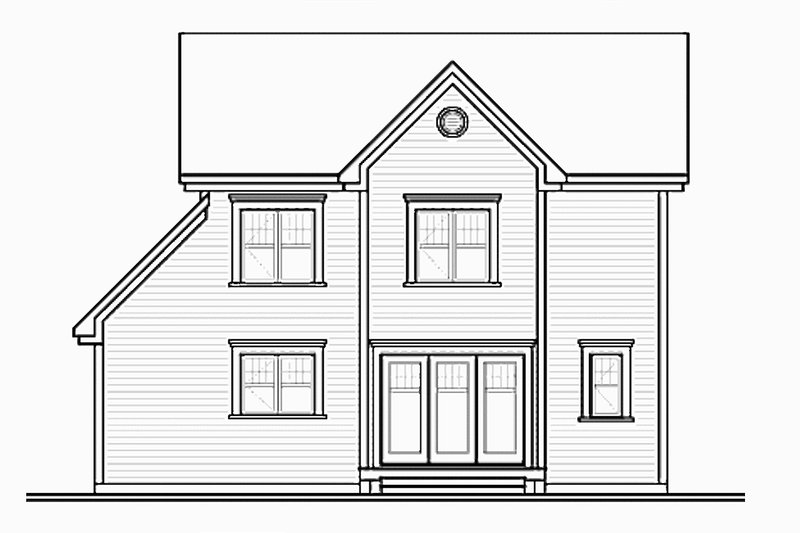 House Plan Design - Exterior - Rear Elevation for Farmhouse House Plan #23-2257 - 3 bed, 2.5 bath