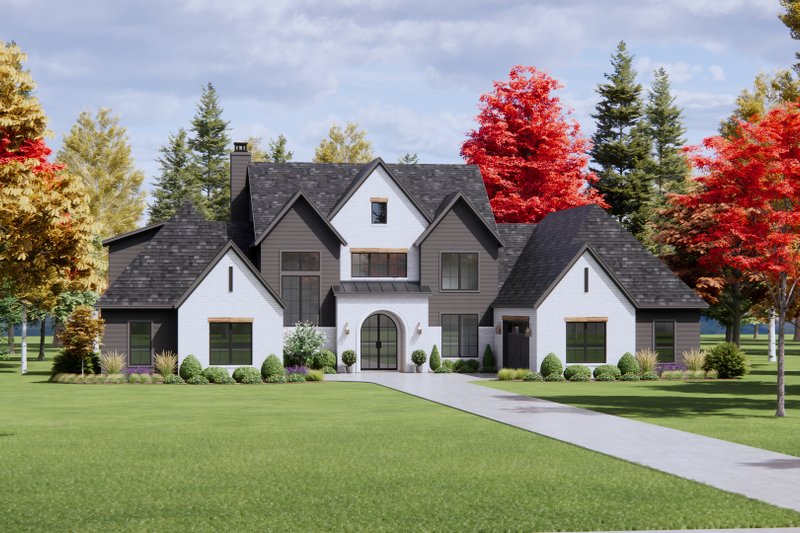 Dream House Plan - Exterior - Front Elevation 3 for European House Plan #1096-10 - 4 bed, 4.5 bath