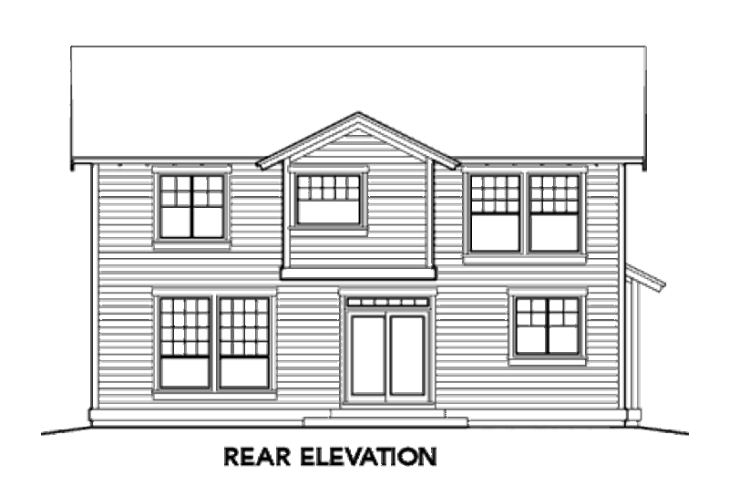 Home Plan - Exterior - Rear Elevation for Craftsman House Plan #48-387 - 4 bed, 2.5 bath
