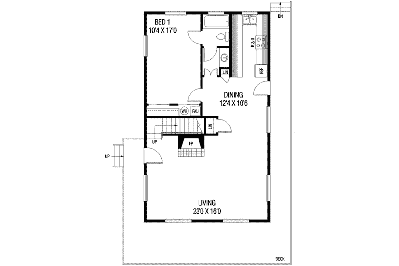 House Plan Design - Floor Plan - Main Floor for Country House Plan #60-112 - 3 bed, 2 bath