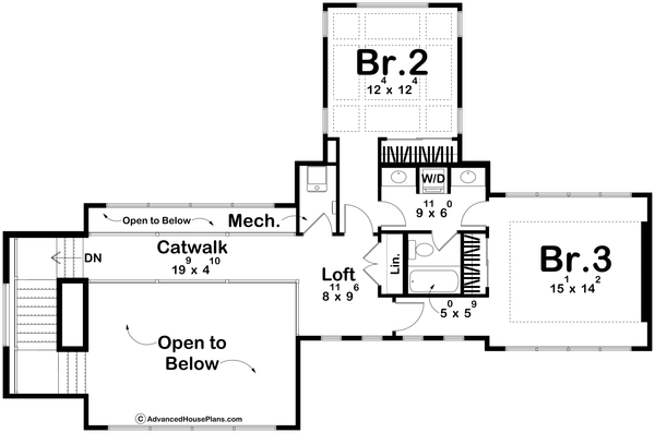 Dream House Plan - Modern Floor Plan - Upper Floor Plan #455-492
