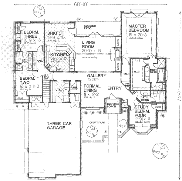 European Floor Plan - Main Floor Plan #310-375