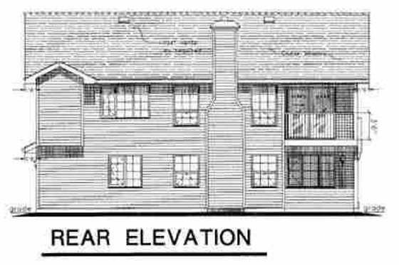 Exterior - Rear Elevation for Farmhouse House Plan #18-210 - 3 bed, 2 bath