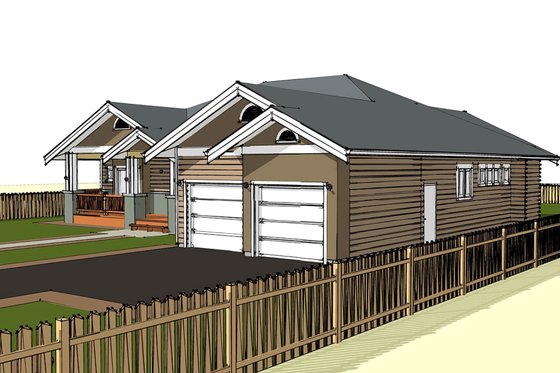 Exterior - Other Elevation 1 for Craftsman House Plan #1101-4 - 3 bed, 3.5 bath