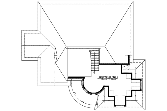 Floor Plan - Upper Floor for European House Plan #138-145 - 2 bed, 2 bath