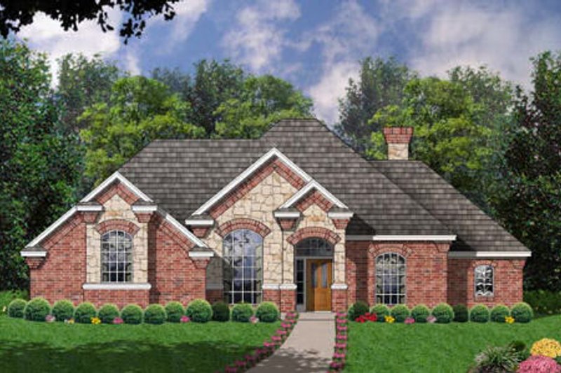 Architectural House Design - European Exterior - Front Elevation Plan #40-160