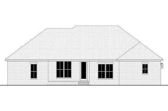 Exterior - Rear Elevation 2 for Farmhouse House Plan #430-425 - 4 bed, 2 bath