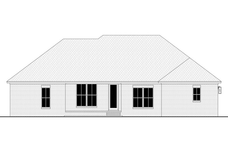 House Blueprint - Exterior - Rear Elevation 2 for Farmhouse House Plan #430-425 - 4 bed, 2 bath