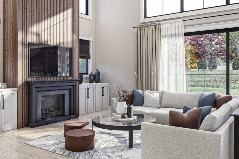 Home Plan - Interior - Family Room for Modern House Plan #455-587 - 2 bed, 2 bath