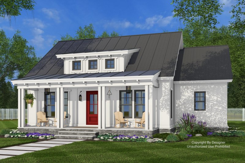 House Blueprint - Exterior - Front Elevation 4 for Bungalow House Plan #51-1447 - 2 bed, 2 bath