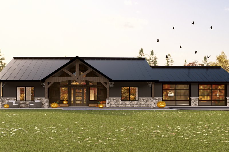 House Blueprint - Ranch Exterior - Front Elevation Plan #1064-191