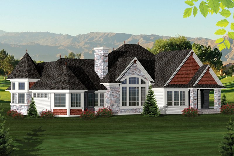 Home Plan - Exterior - Rear Elevation for Ranch House Plan #70-1061 - 2 bed, 2 bath
