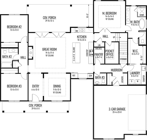 Farmhouse Floor Plan - Main Floor Plan #1093-3