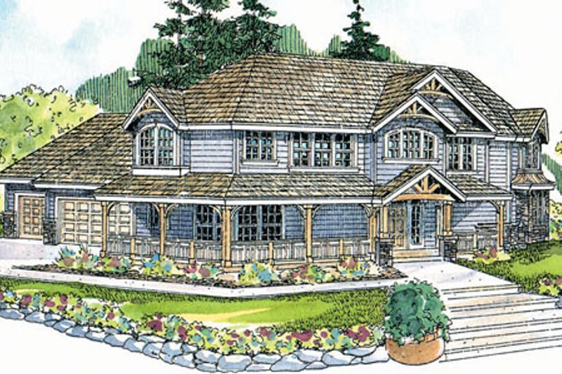 Architectural House Design - Craftsman Exterior - Front Elevation Plan #124-507