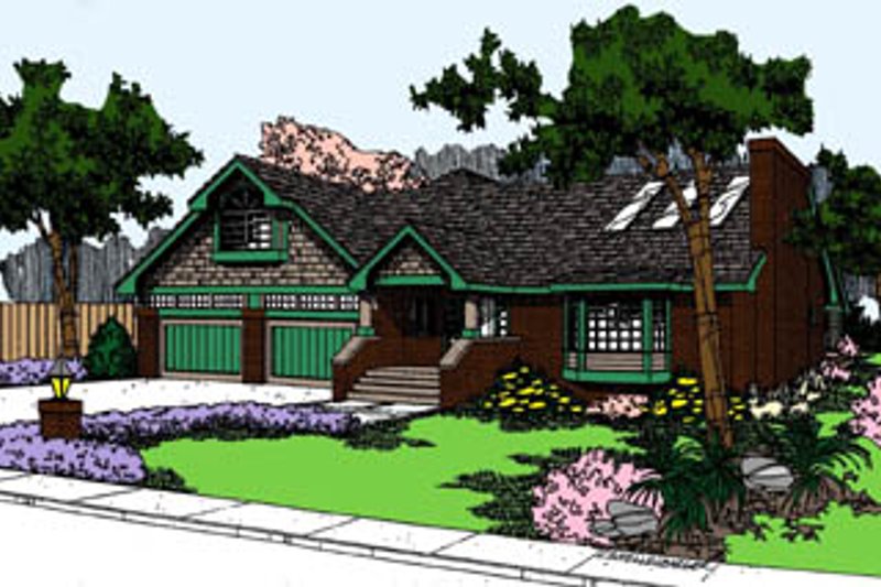 Traditional Style House Plan - 3 Beds 2 Baths 1578 Sq/Ft Plan #60-117