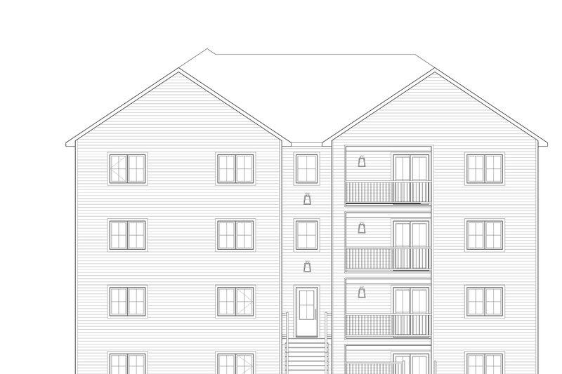 House Design - Exterior - Rear Elevation for Contemporary House Plan #23-2885 - 3 bed, 1 bath