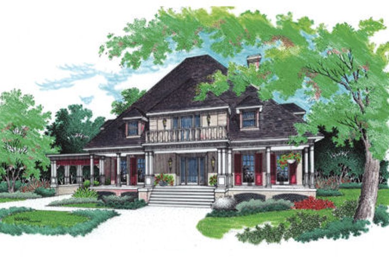 House Plan Design - Southern Exterior - Front Elevation Plan #45-358