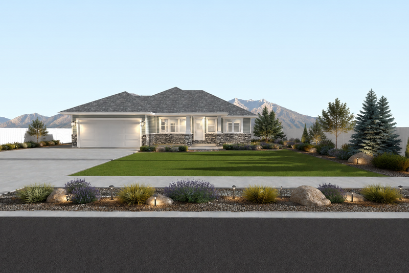 Architectural House Design - Exterior - Front Elevation 4 for Country House Plan #1060-498 - 3 bed, 2 bath