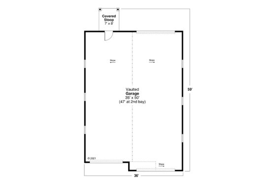 Floor Plan - Main Floor for Country House Plan #124-1244, 0 bath