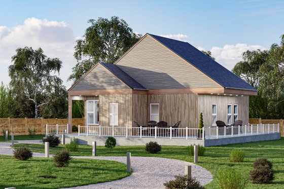 Exterior - Other Elevation 1 for Modern House Plan #1106-6 - 2 bed, 1 bath