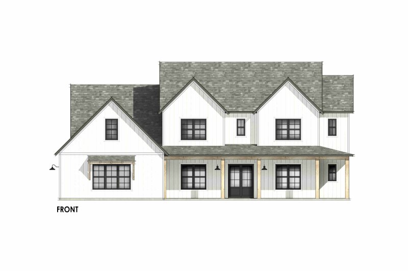 House Design - Exterior - Front Elevation 5 for Farmhouse House Plan #1096-201 - 4 bed, 4 bath