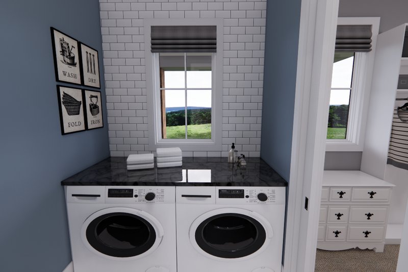 Home Plan - Interior - Laundry for Farmhouse House Plan #51-1246 - 3 bed, 2 bath