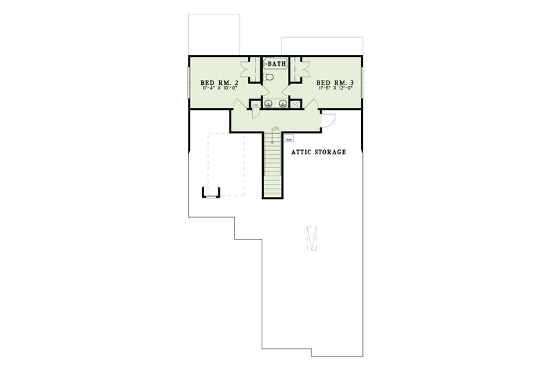 Architectural House Design - Floor Plan - Upper Floor for Traditional House Plan #17-260 - 3 bed, 2.5 bath