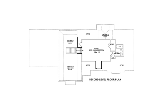 Floor Plan - Upper Floor for Traditional House Plan #81-13894 - 3 bed, 2 bath