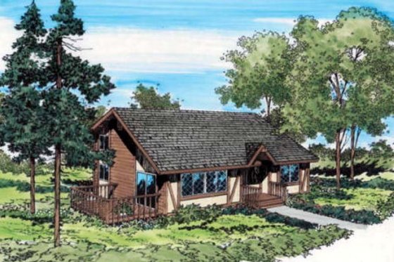 Exterior - Front Elevation for Contemporary House Plan #312-209 - 3 bed, 2.5 bath