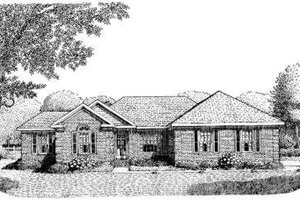 Southern Exterior - Front Elevation Plan #306-111