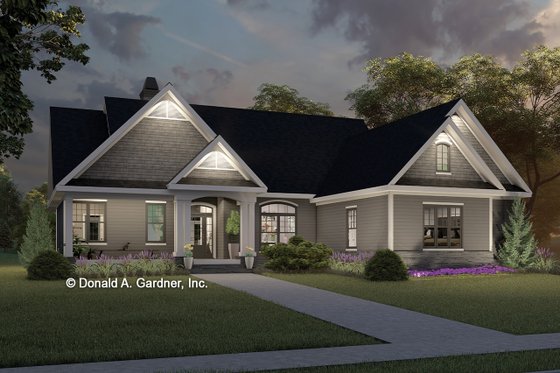 Exterior - Front Elevation 3 for Craftsman House Plan #929-332 - 3 bed, 3 bath