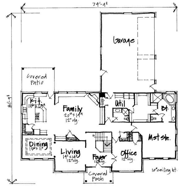 European Floor Plan - Main Floor Plan #308-230