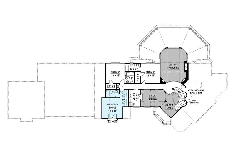 Home Plan - Floor Plan - Upper Floor for European House Plan #119-442 - 4 bed, 4 bath