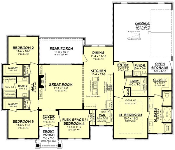 Dream House Plan - Traditional Floor Plan - Main Floor Plan #430-286