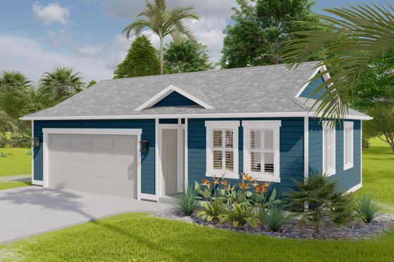 Exterior - Front Elevation 3 for Traditional House Plan #1060-121, 0 bath