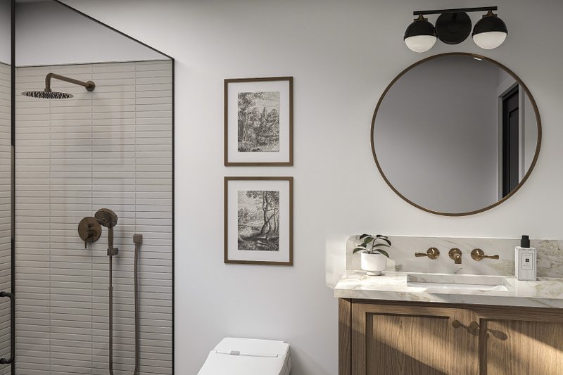 House Design - Interior - Bathroom for Barndominium House Plan #455-345 - 3 bed, 3 bath