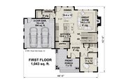 Craftsman Style House Plan - 3 Beds 2.5 Baths 2167 Sq/Ft Plan #51-1199 Floor 