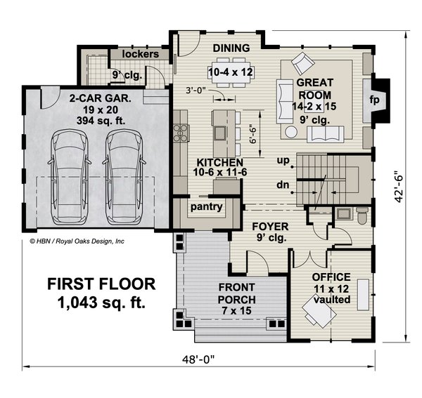 Dream House Plan - Craftsman Floor Plan - Main Floor Plan #51-1199