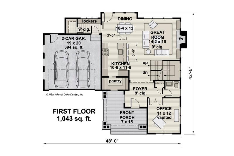 Home Plan - Floor Plan - Main Floor for Craftsman House Plan #51-1199 - 3 bed, 2.5 bath