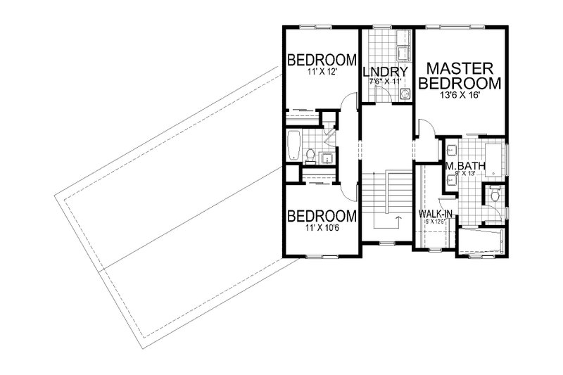 Dream House Plan - Floor Plan - Upper Floor for Farmhouse House Plan #112-174 - 4 bed, 2.5 bath