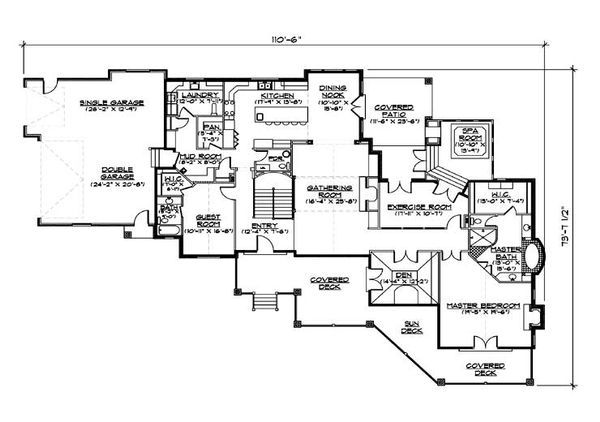 Home Plan - Traditional Floor Plan - Main Floor Plan #5-331