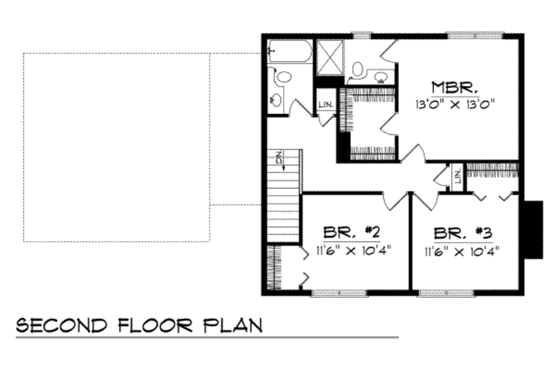 Traditional Style House Plan - 3 Beds 2.5 Baths 1561 Sq/Ft Plan #70-151 ...